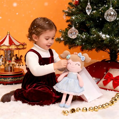 Gloveleya Baby Girl Gift First Baby Doll Plush Doll Print Sunflowers