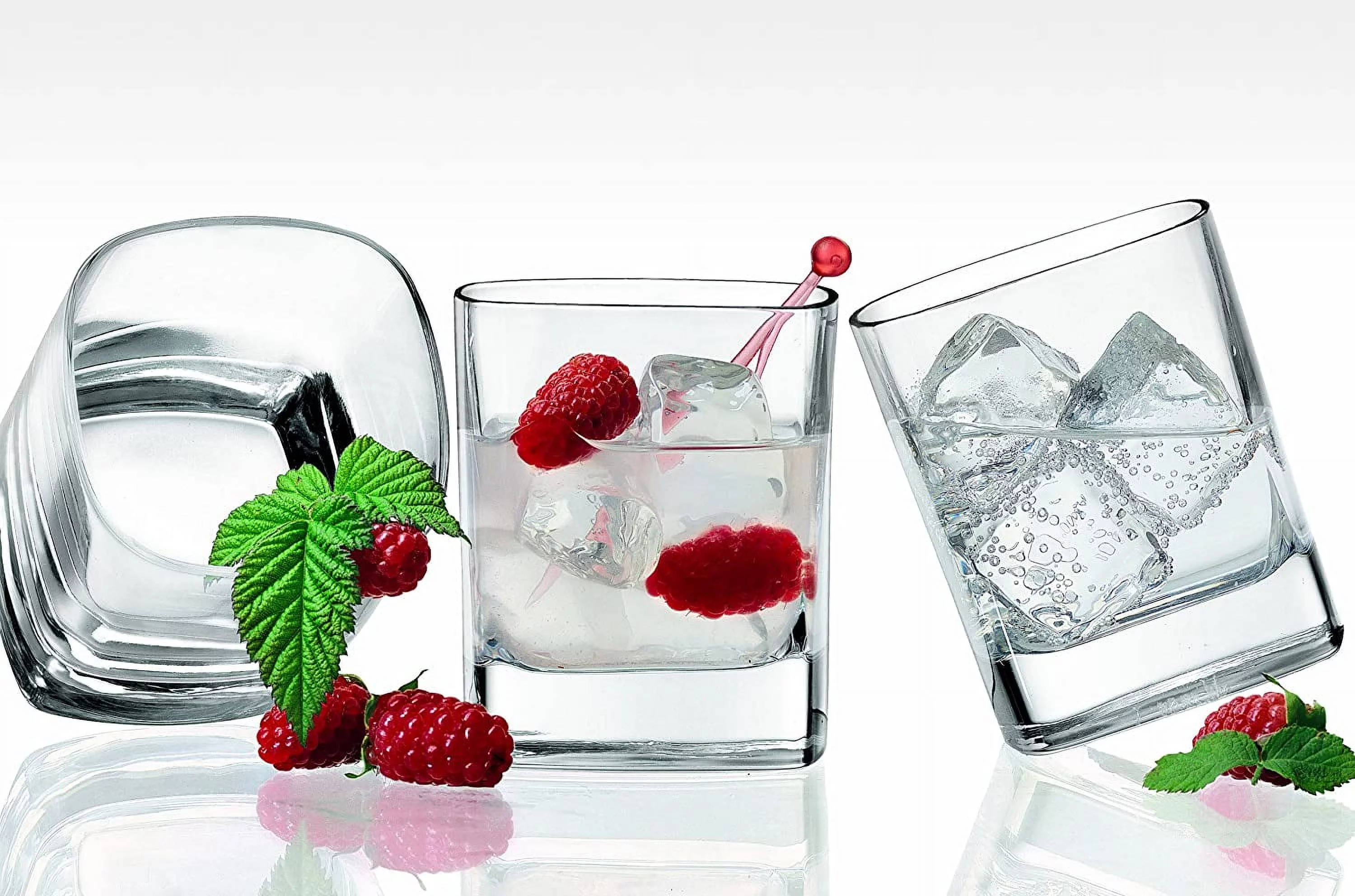 Strauss 9 Oz Whisky Rocks Glasses, Set Of 6, Clear