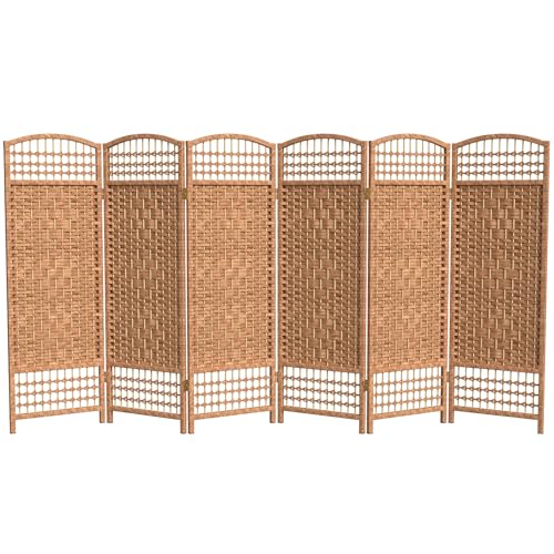 4 ft. Short Fiber Weave Folding Screen - White - 3 Panels
