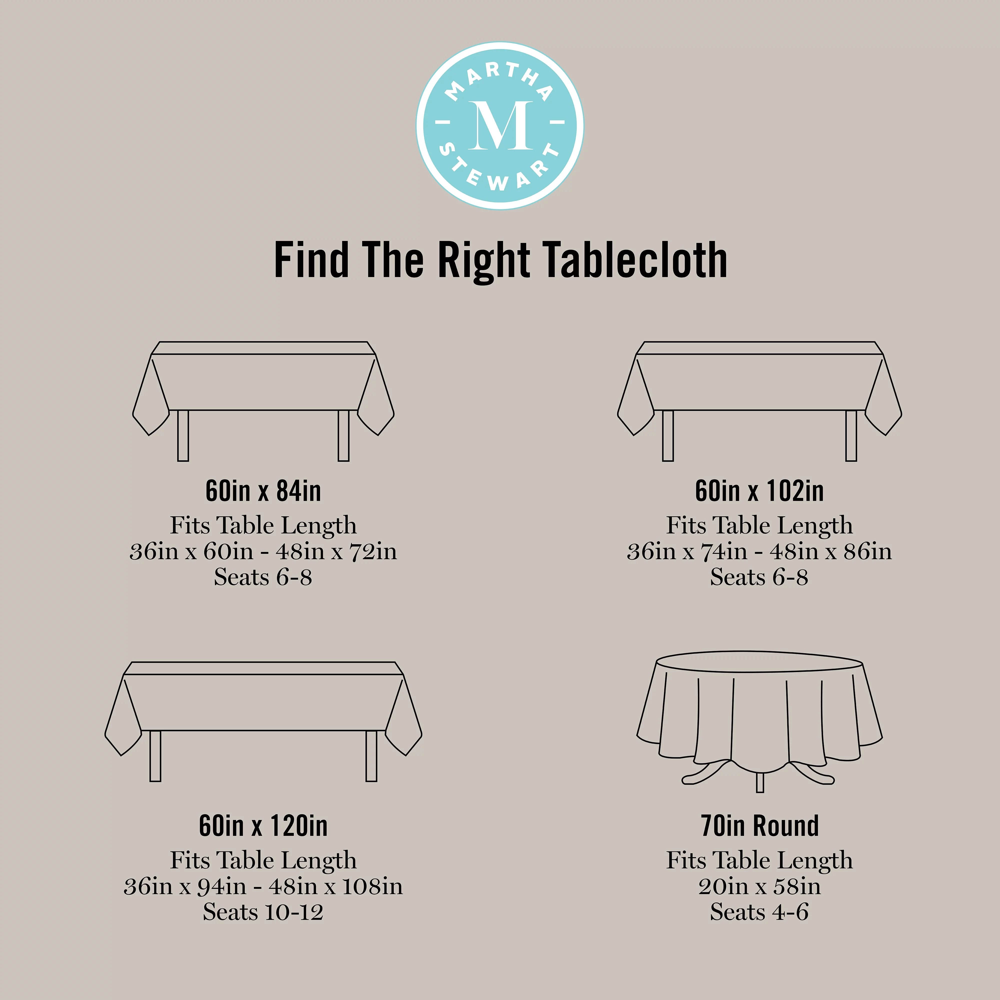 Martha Stewart Lots of Lemons Fabric Tablecloth Single Pack, White/Yellow, 60