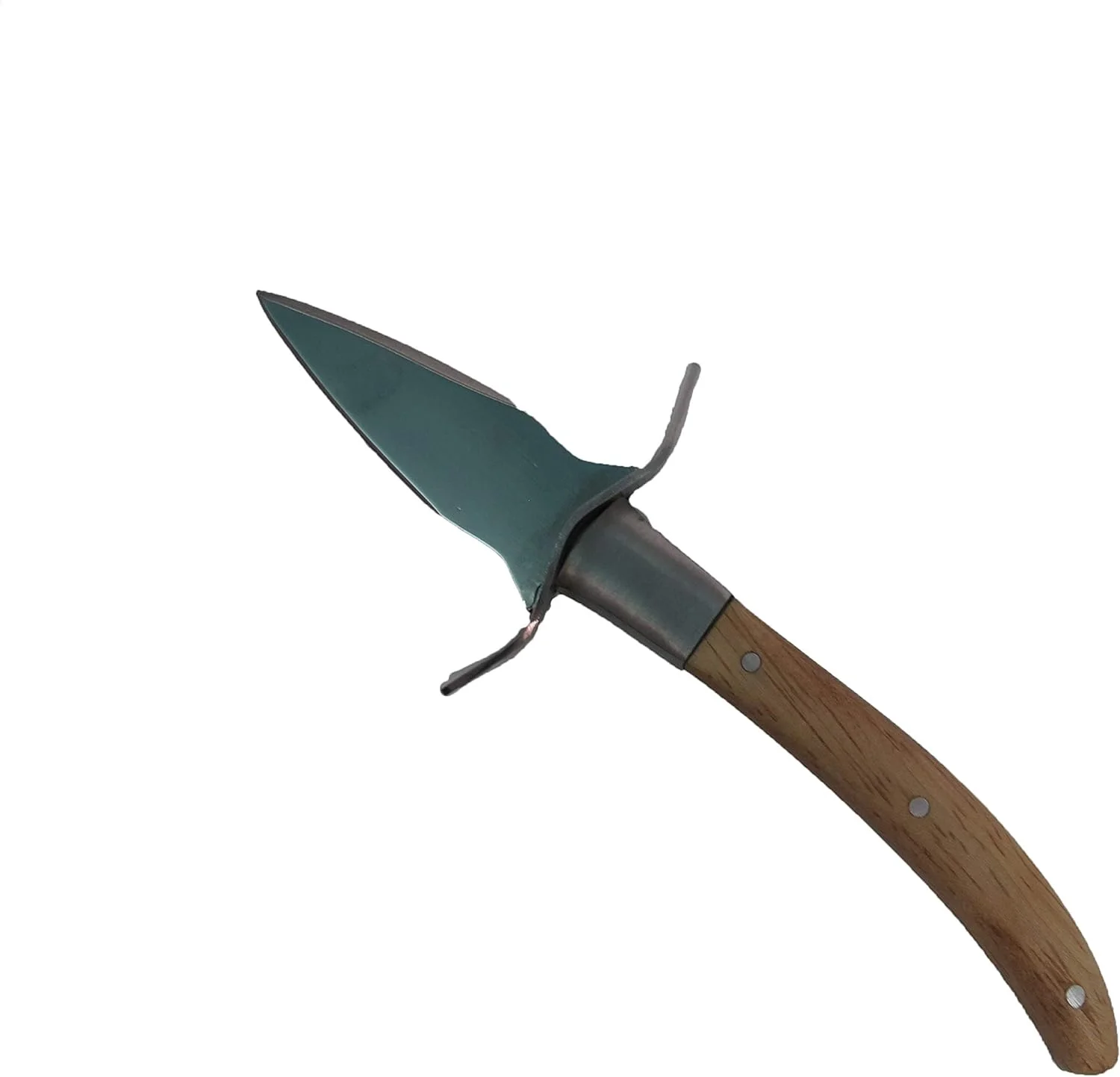 ] Oyster Knife - Oyster Shucking Knife With Wood Handle, Mirror Finish Blade, Handguard - Compact Design Oyster Shell Shucker/Opener.