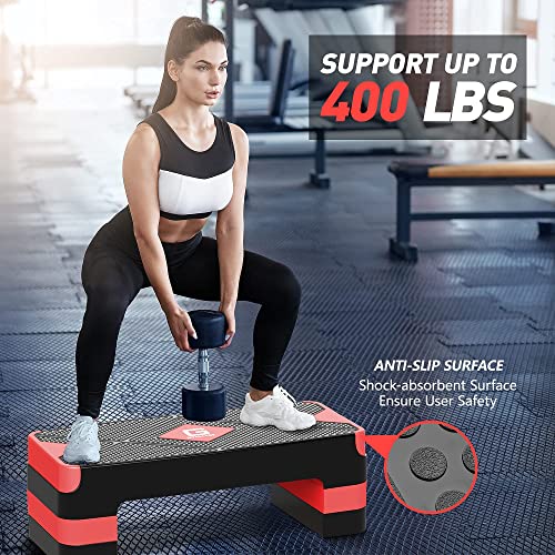 Aerobic Exercise Step, Adjustable Aerobic Stepper for Exercise, Workout Step Platform for Step Up, 26.5