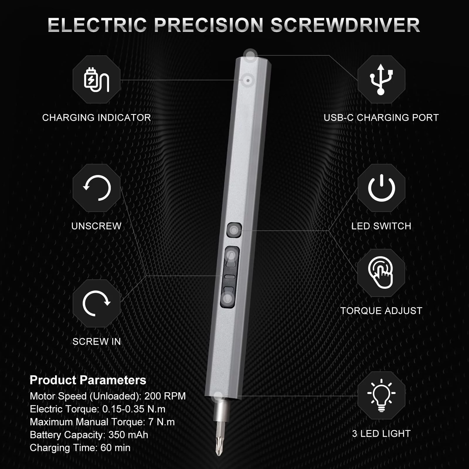 144 in 1 Electric Precision Screwdriver, Mini Electric Screwdriver with 120 Magnetic Bits, 24 Repair Tools for PC, Computer, Laptop, Phone, RC Drone