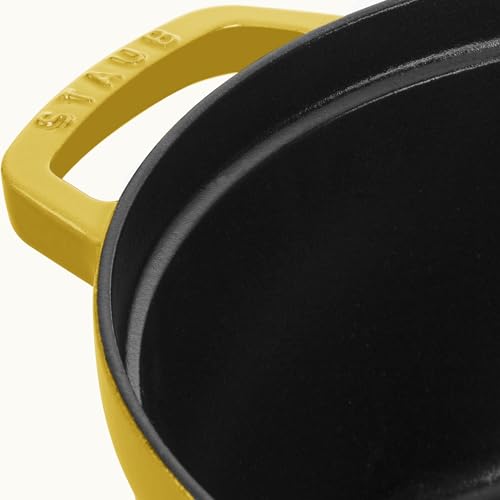 STAUB Cast Iron Dutch Oven 5.5-qt Round Cocotte, Made in France, Serves 5-6, Black Matte