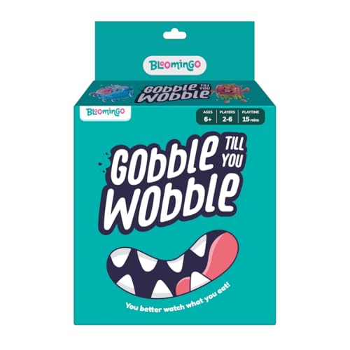 Bloomingo Card Game - Gobble Till You Wobble: Fun Card Game for Kids & Adults; Perfect Card Game for Family Gatherings & Travel; Birthday Gift for Boys & Girls Ages 6, 7, 8, 9, 10, 11, 12 & More Blue