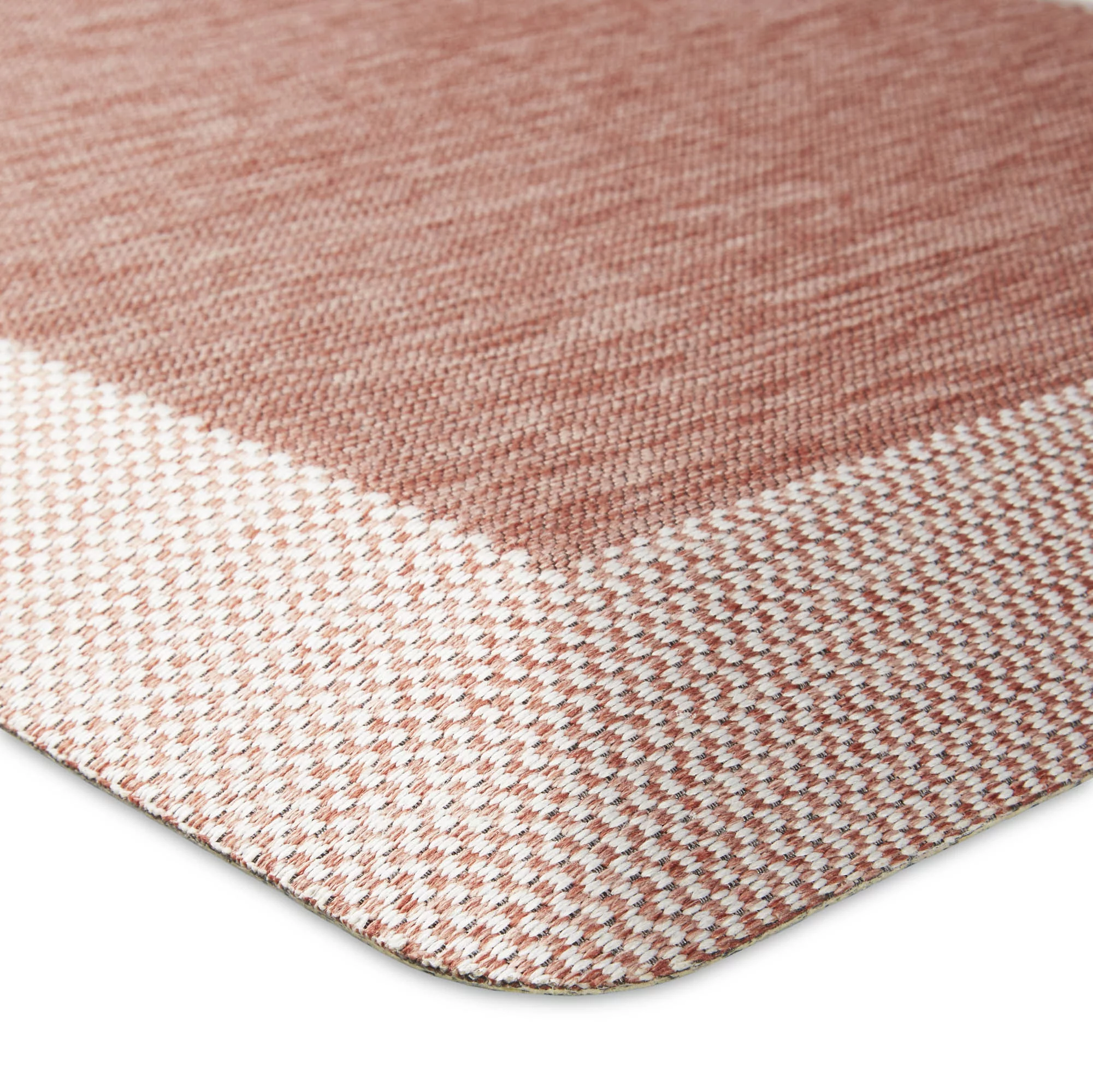 Martha Stewart Mira Modern Heathered Solid Anti-Fatigue Air-Infused Kitchen Mat, Spice Red, 19.6