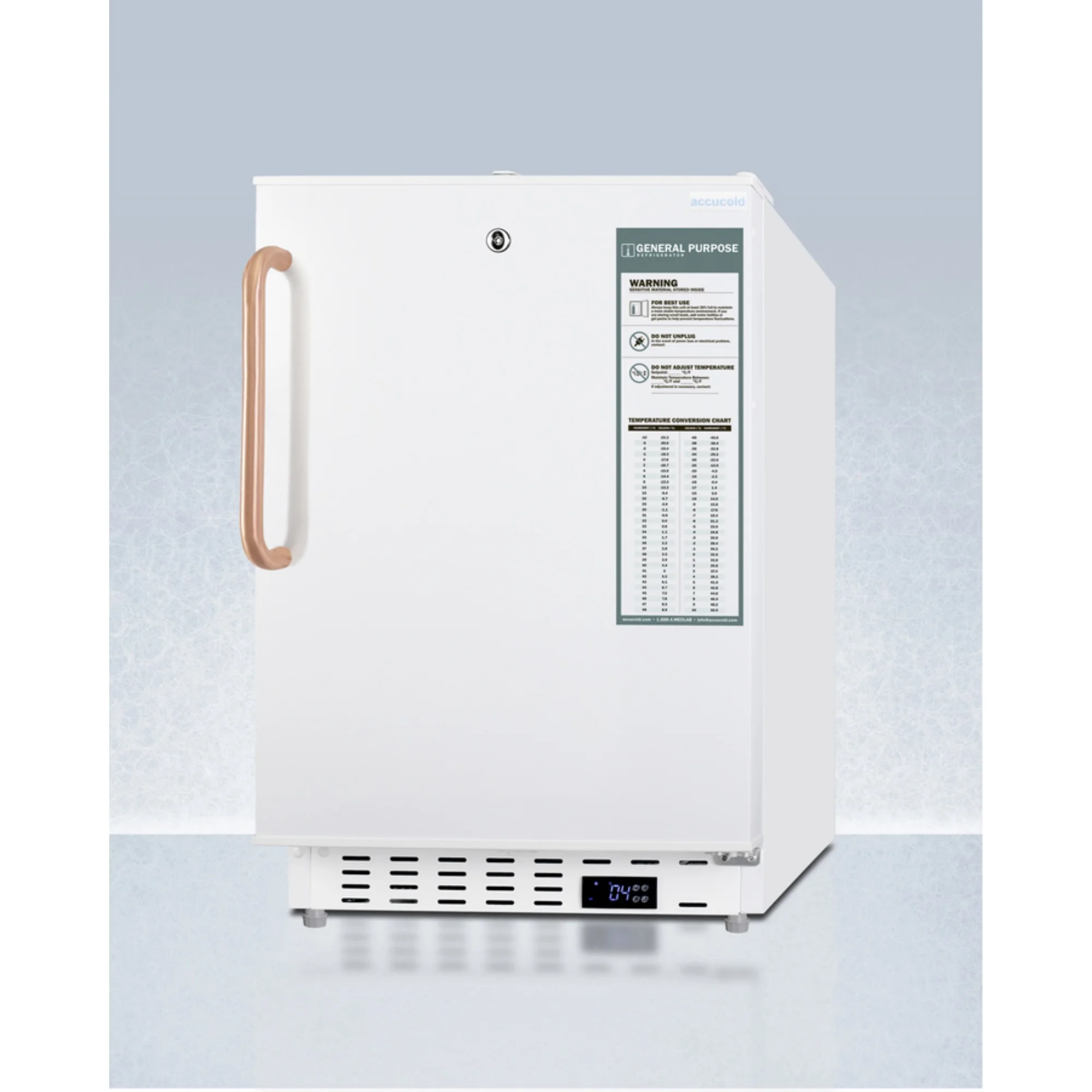 Summit 20" ADA Built-In Healthcare All-Refrigerator - Copper Handle