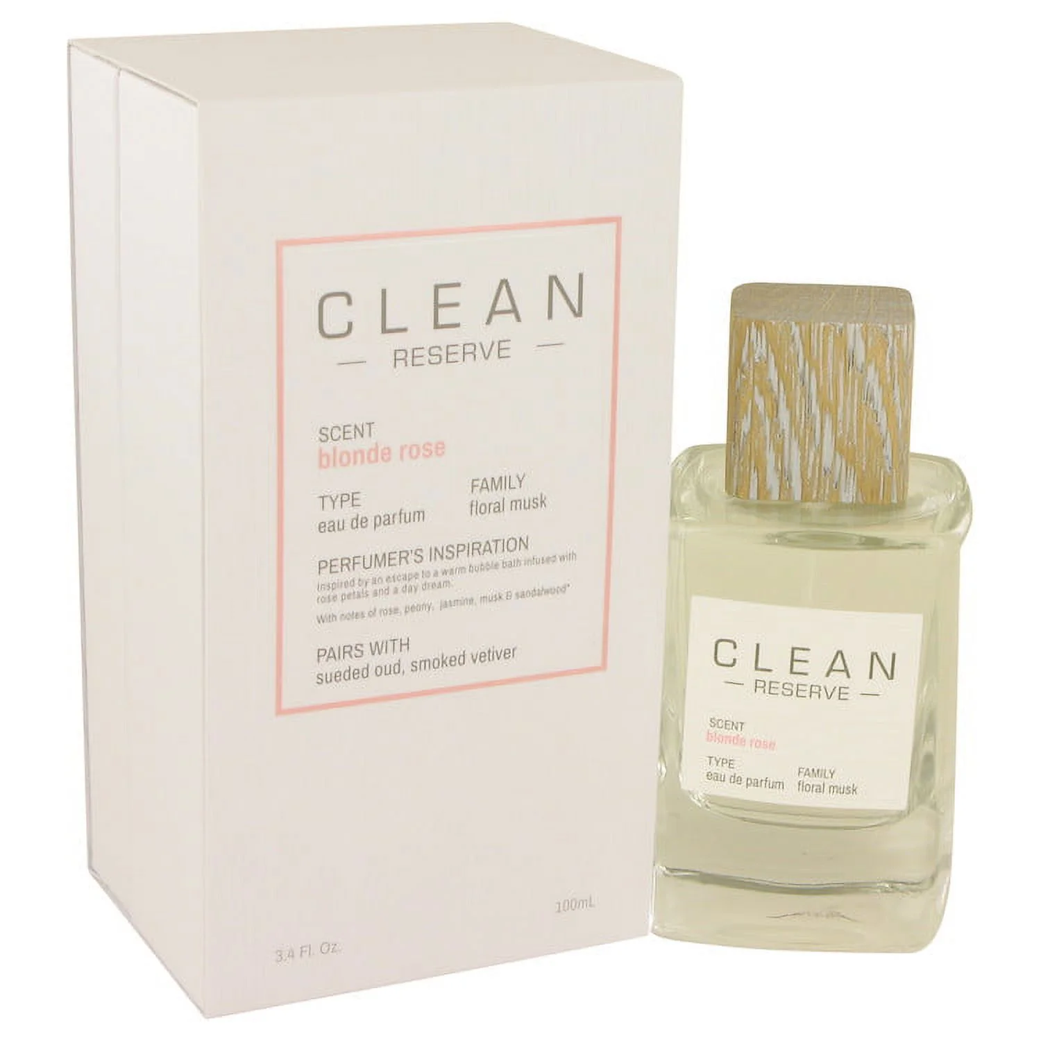 Clean Blonde Rose by Clean Eau De Parfum Spray 3.4 oz For Women