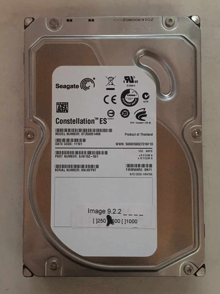 HDD 500GB ST3500514NS, 9JW152-501, FW:SN11, SITE CODE KRATSG