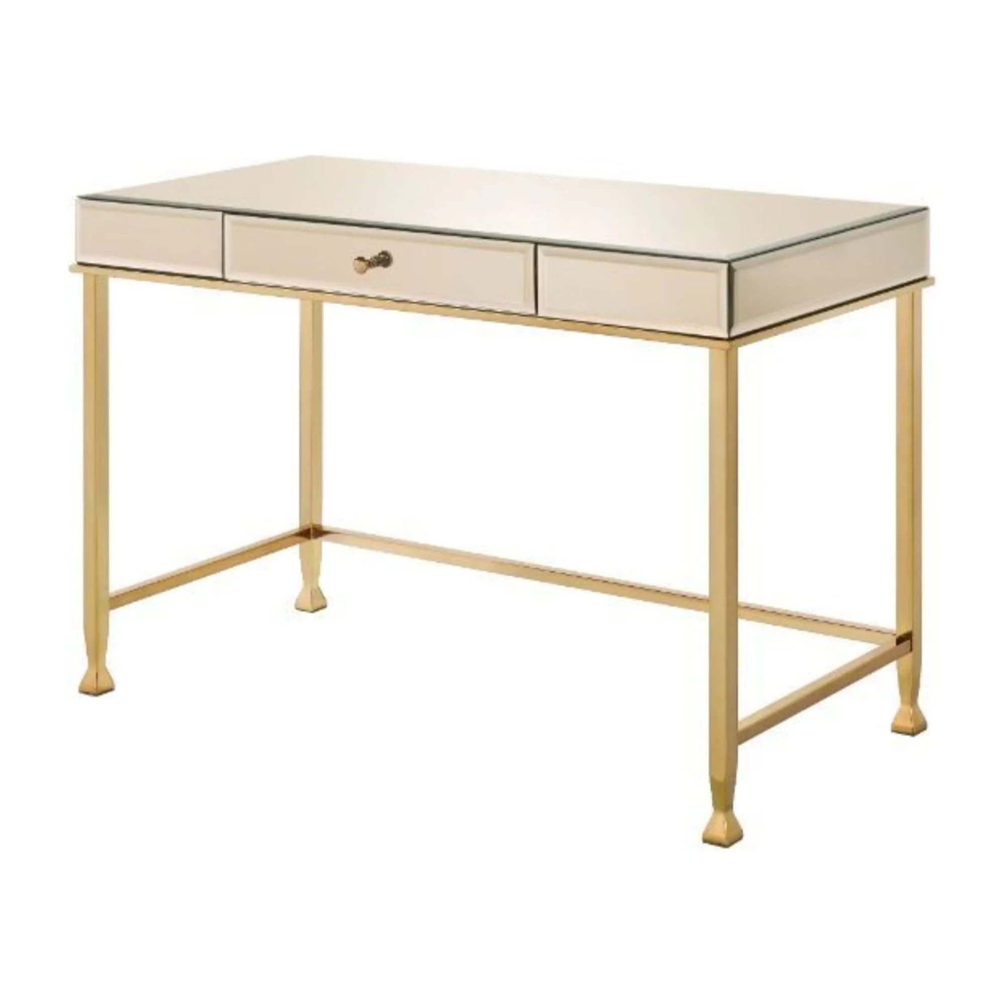 Ergode Writing Desk Smoky Mirrored and Champagne Finish