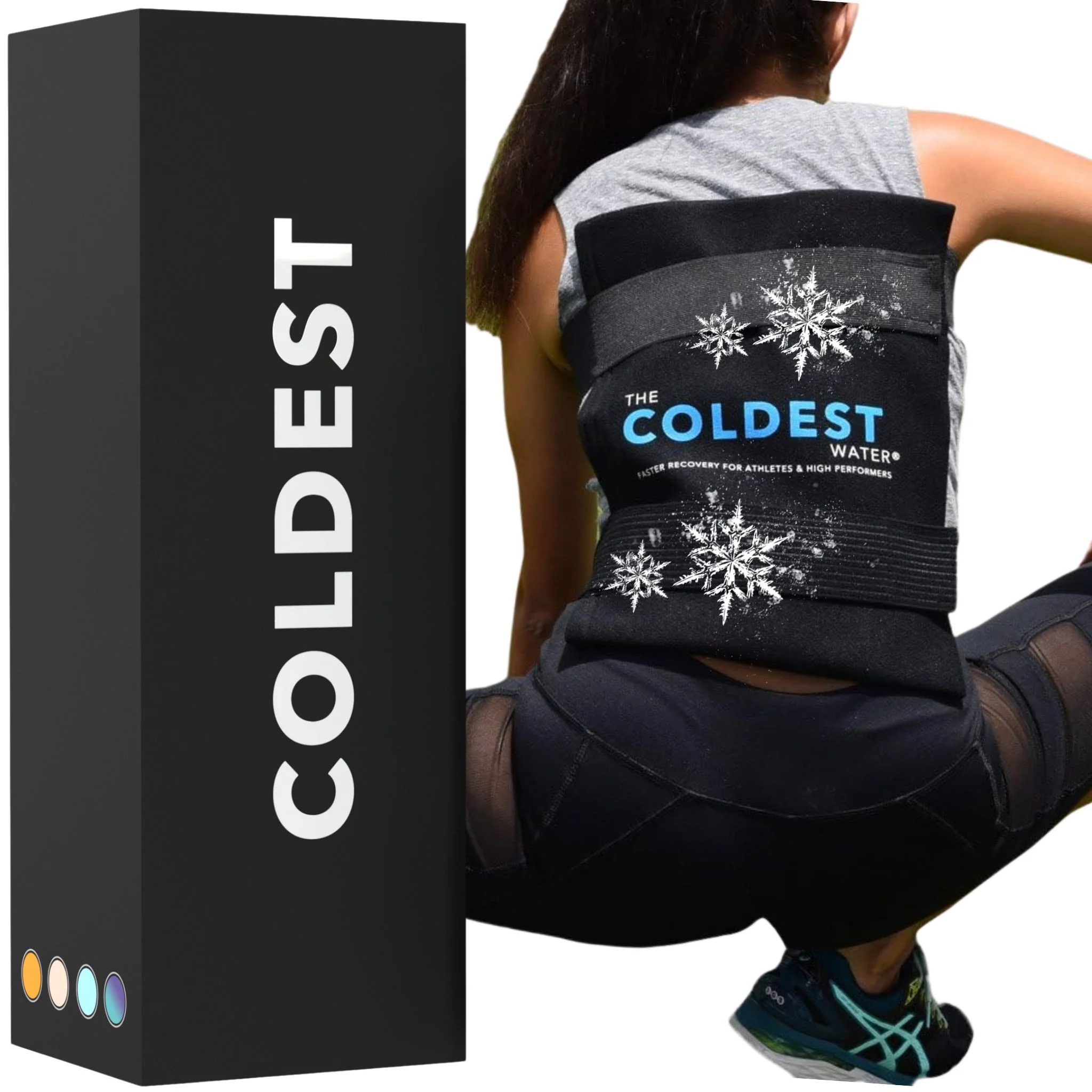 The Coldest Ice Pack with Straps- Gel Ice Packs Reusable Cold Therapy Pack (Knee, Shoulder, Foot, Back, Ankle, Neck, Hip, Wrist) (14 x 11 inch Pack of 2)