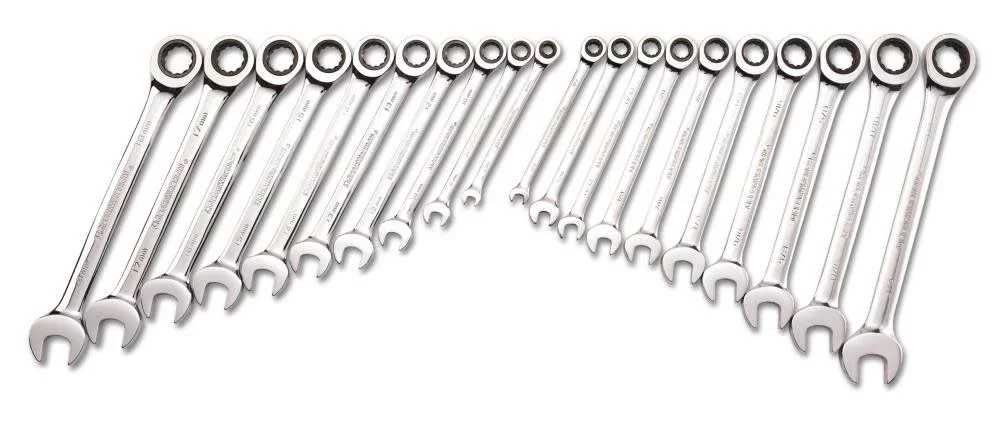 Gearwrench Sae/metric Ratcheting Combination Wrench Set 20Pc