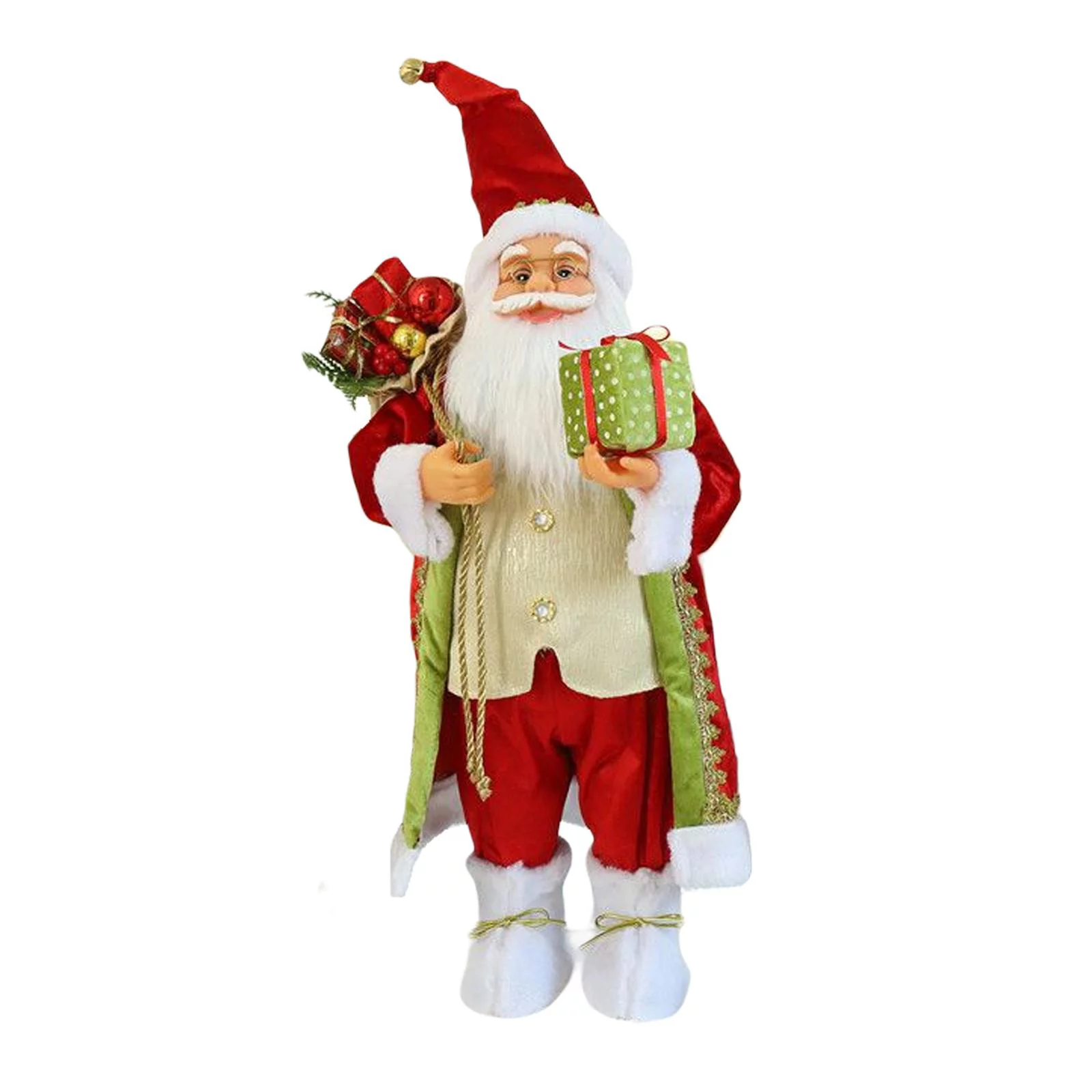 Christmas Doll Santa Claus Home Ornament for Shop Table with Gifts Bag 60cm