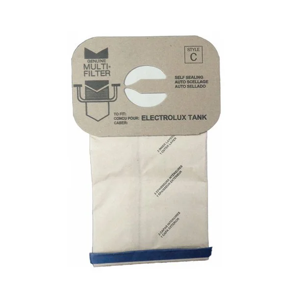 Electrolux Canister Vacuum Cleaner DVC Style-C, 4-Ply Premium Filtration Paper Bags 25Pk