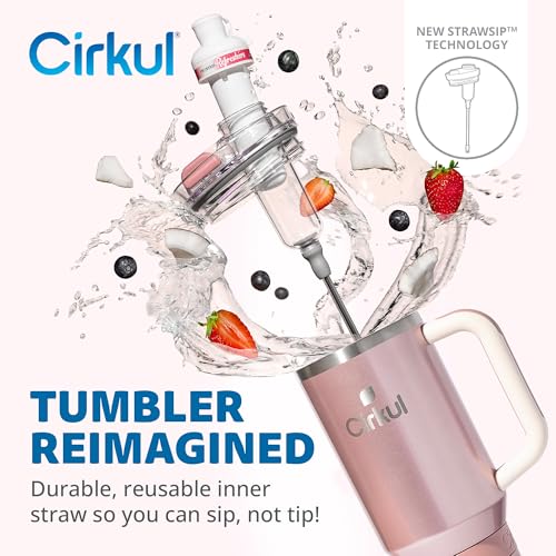 Cirkul 40oz. Carbon Stainless Steel Tumbler with Handle, All-Day StrawSip™, Double-Wall Insulated