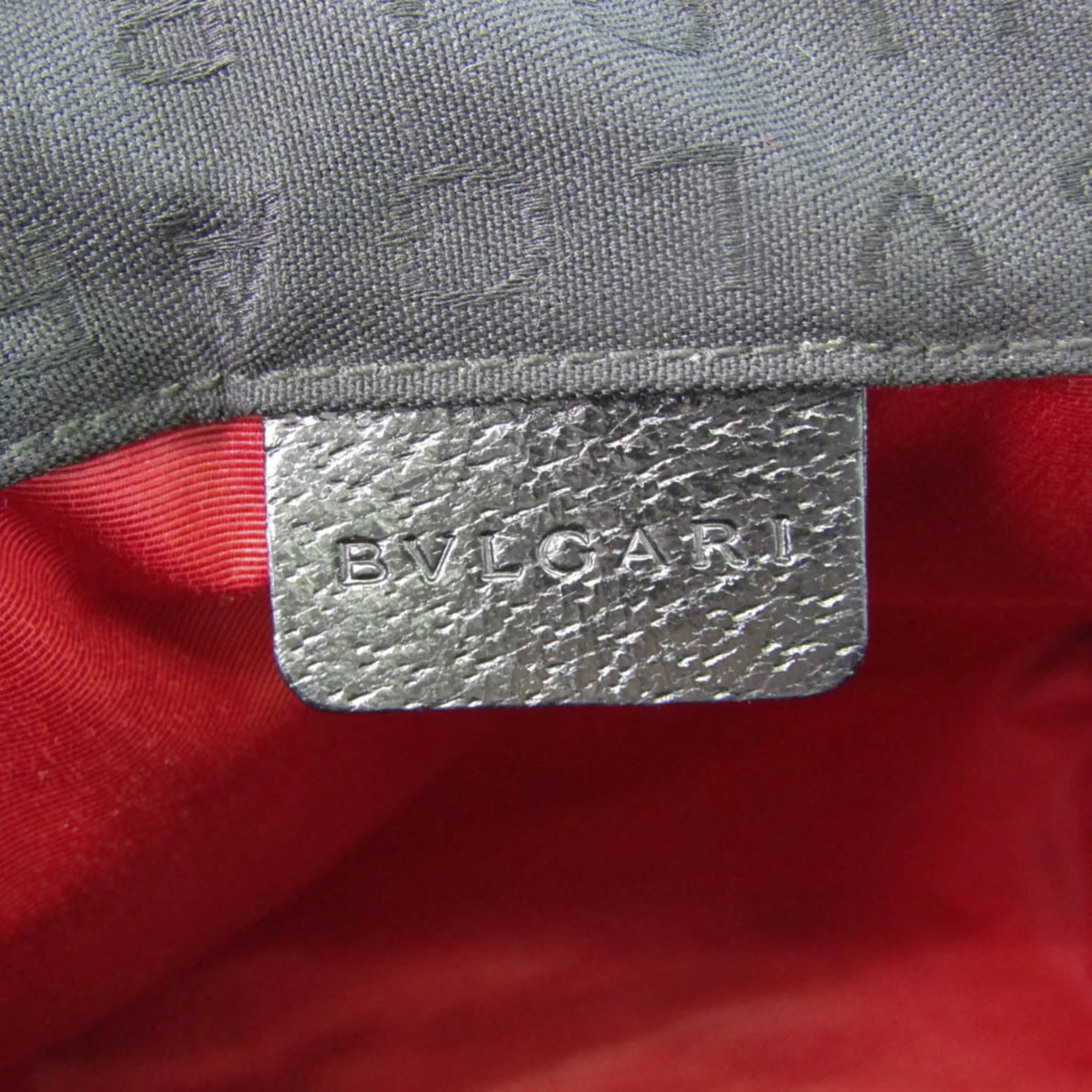 Pre-Owned Bvlgari Logomania With Pouch 22278 Women,Men Canvas,Leather Handbag Black (Good)