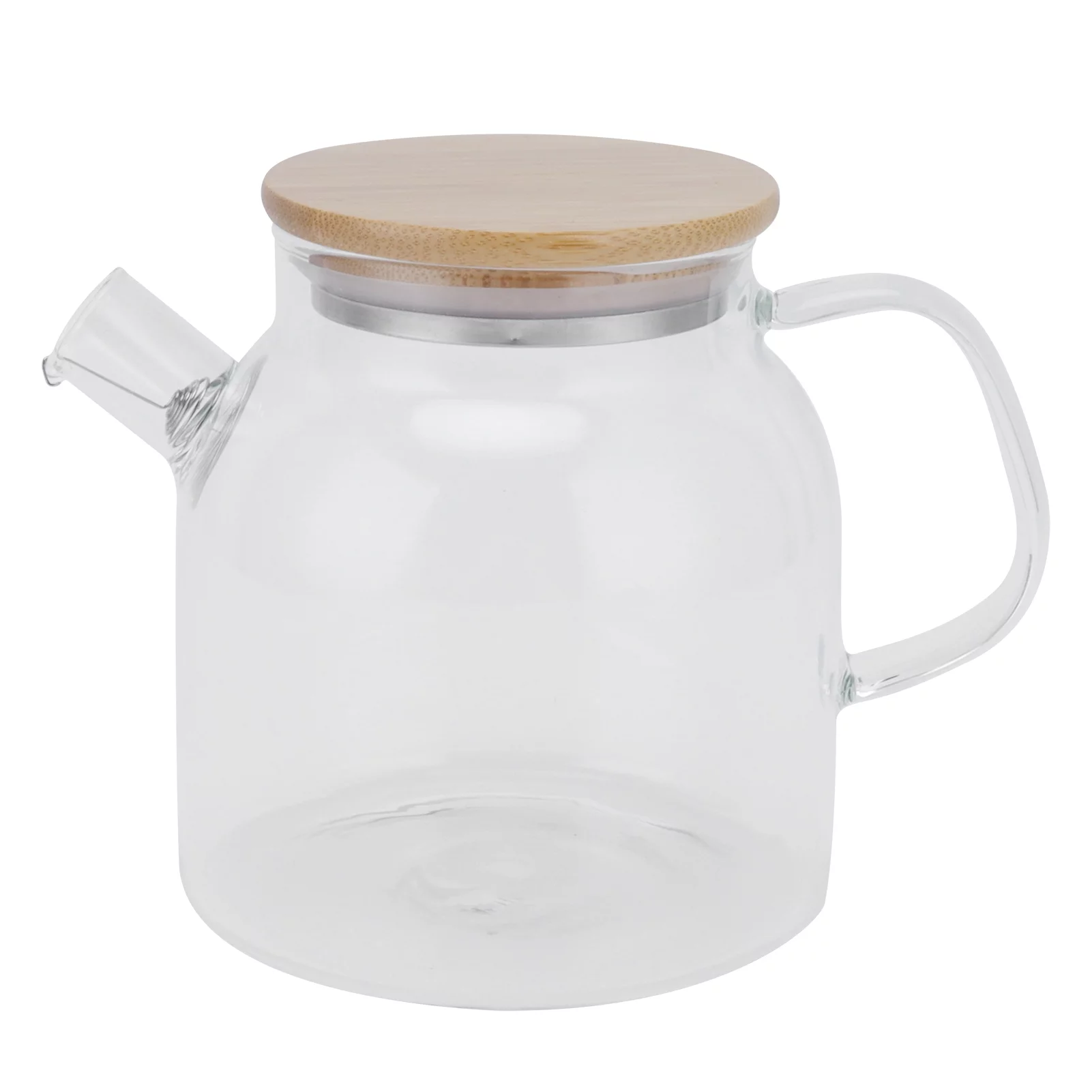 Transparent Glass Tea Pot 600ml Large Capacity Heat Resistant Water Kettle for Home Office Use