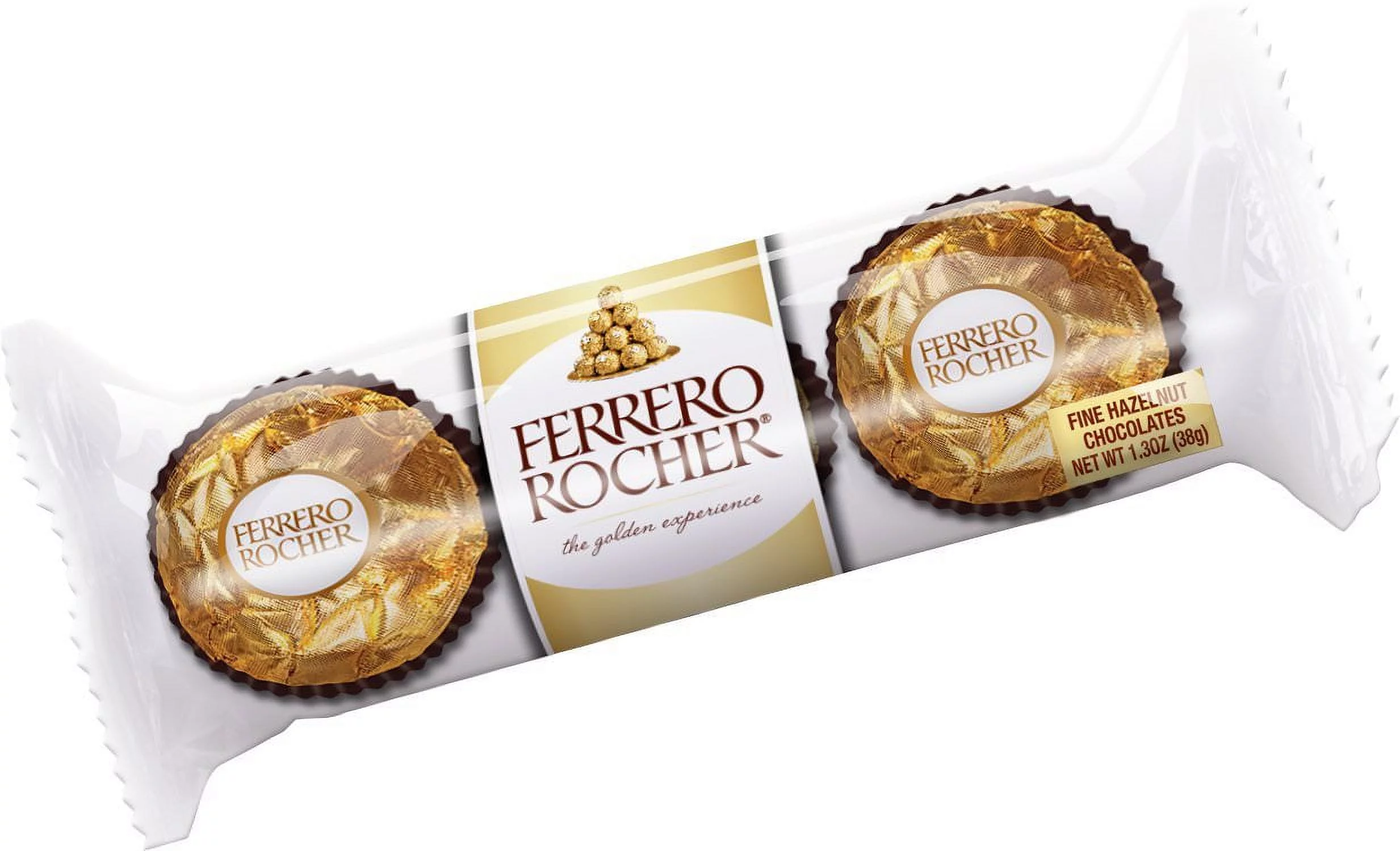 Ferrero Rocher 3 Piece Package, 1.3 Oz, (Pack of 12)