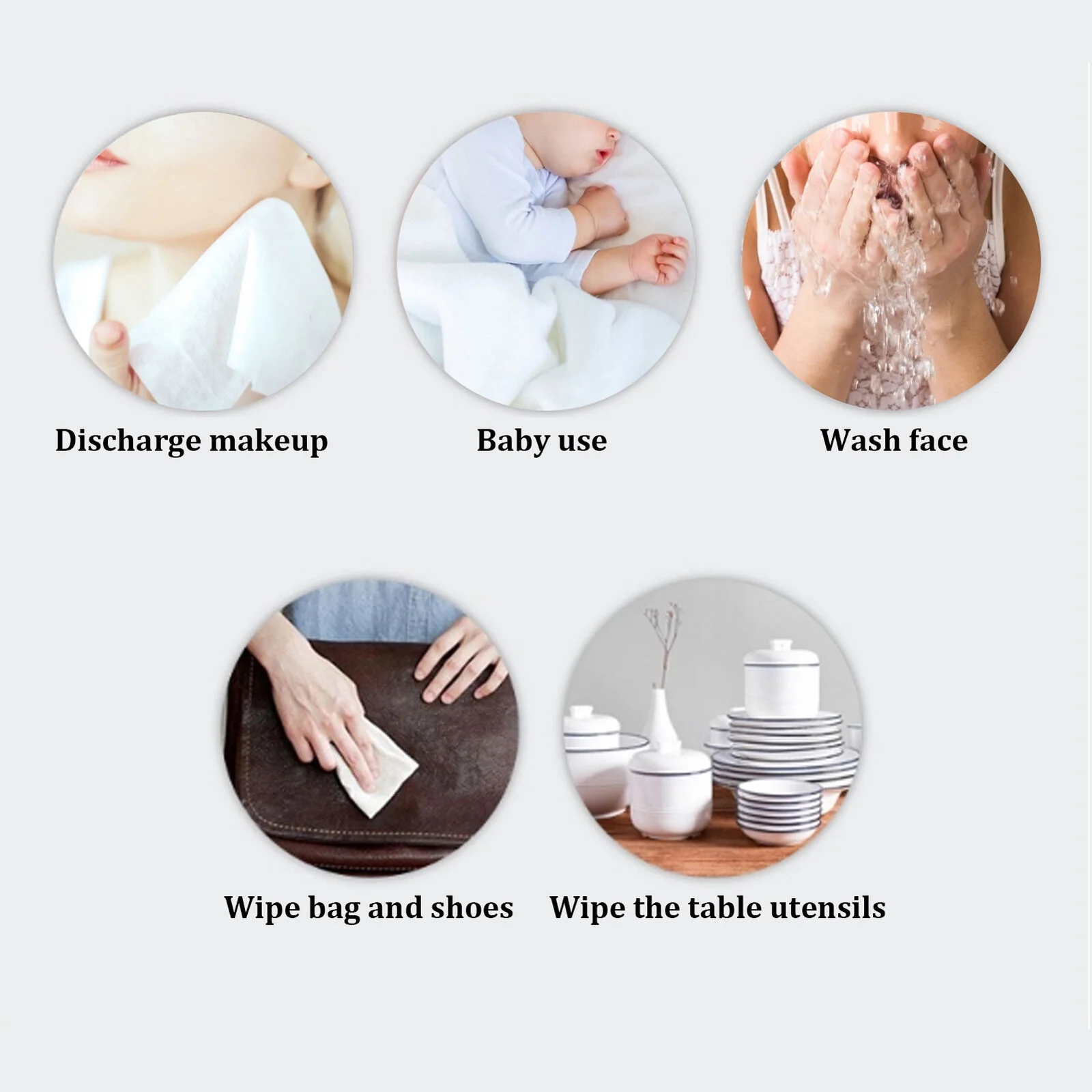 Facial Clean Disposable Face Towel Cotton Wet Dry Use Makeup Removing Wipes