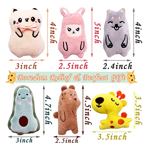 10 Pcs Christmas Cat Catnip Toys for Indoor Cats Interactive Xmas Plush Stuffed Kitten Chew Bite Kick Toys Kitty Playing Relieve Stress Cat Lovers