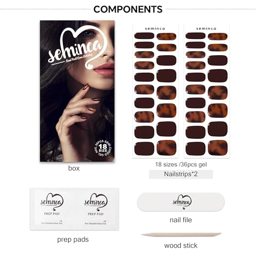 Semi Cured Gel Nail Strips-Easy Apply Christmas Gel Nail Stickers Holiday Semi Cured Manicure Strips with Sparkling Xmas Designs (Classic Yule)