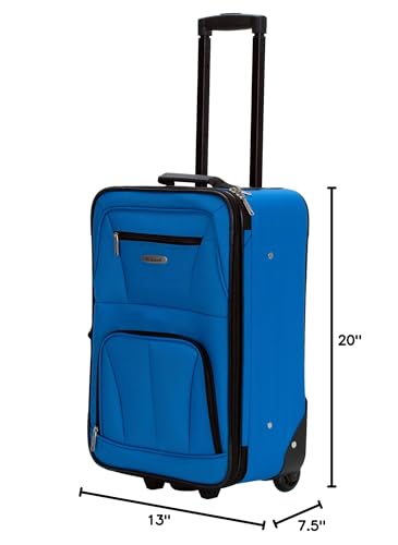 Rockland Fashion Expandable Softside Upright Luggage Set, Charcoal, 2-Piece (14/19)
