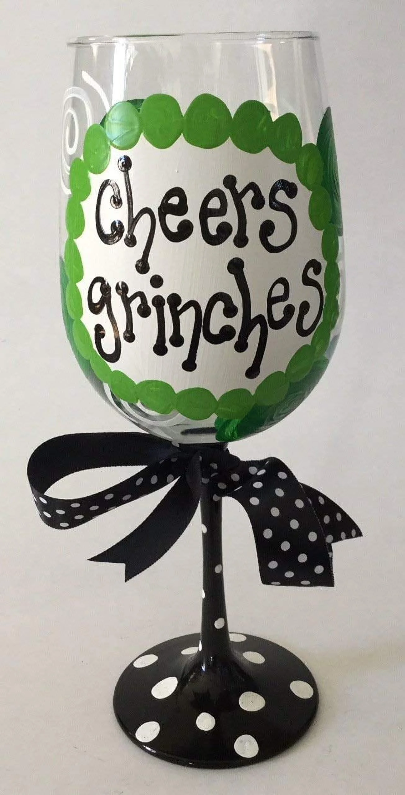Cheers Grinches Wine Glass