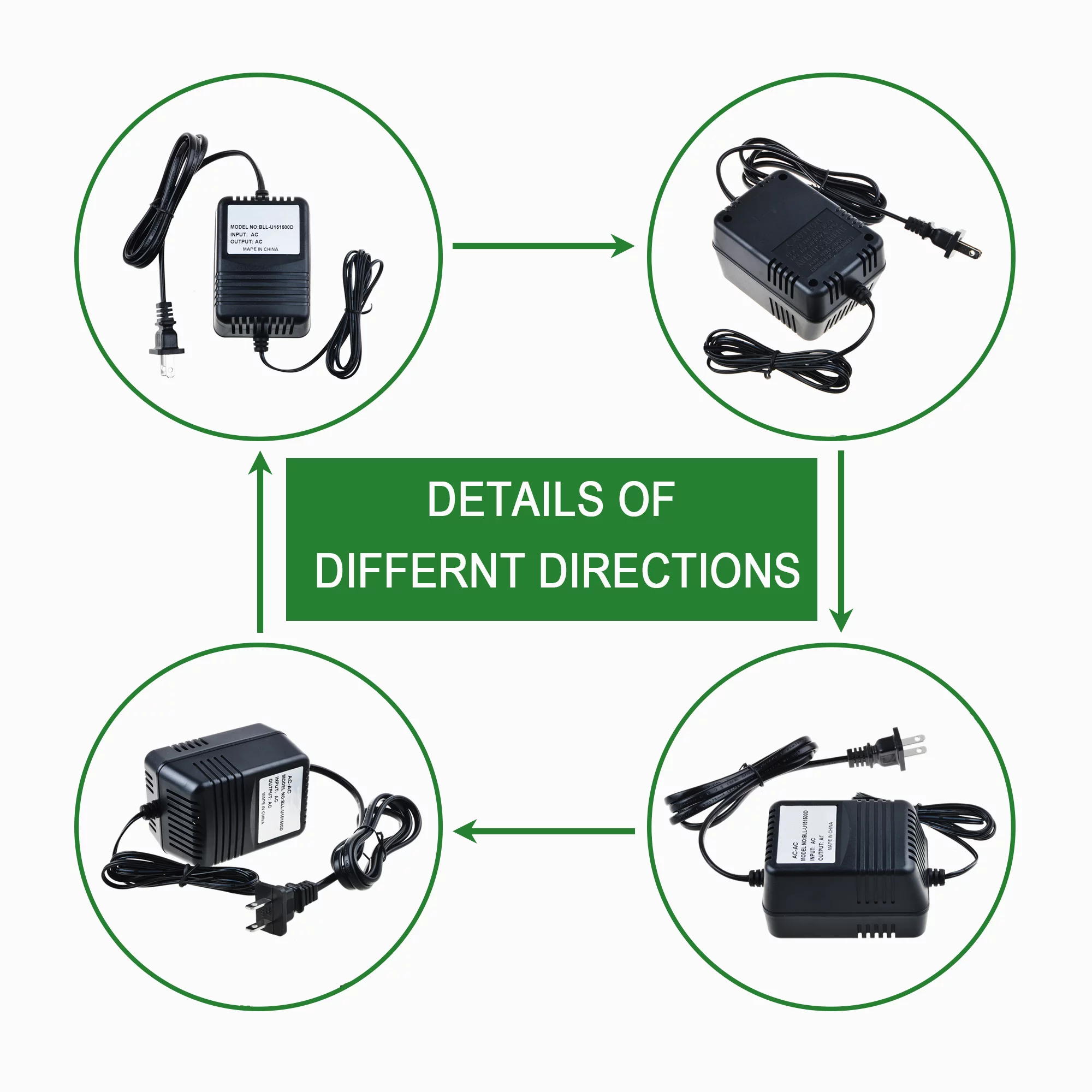 KONKIN BOO Compatible 12V AC to AC Adapter Replacement for YUHAI YH-UA-1212 Class2 Transformer Power Supply Cord Charger