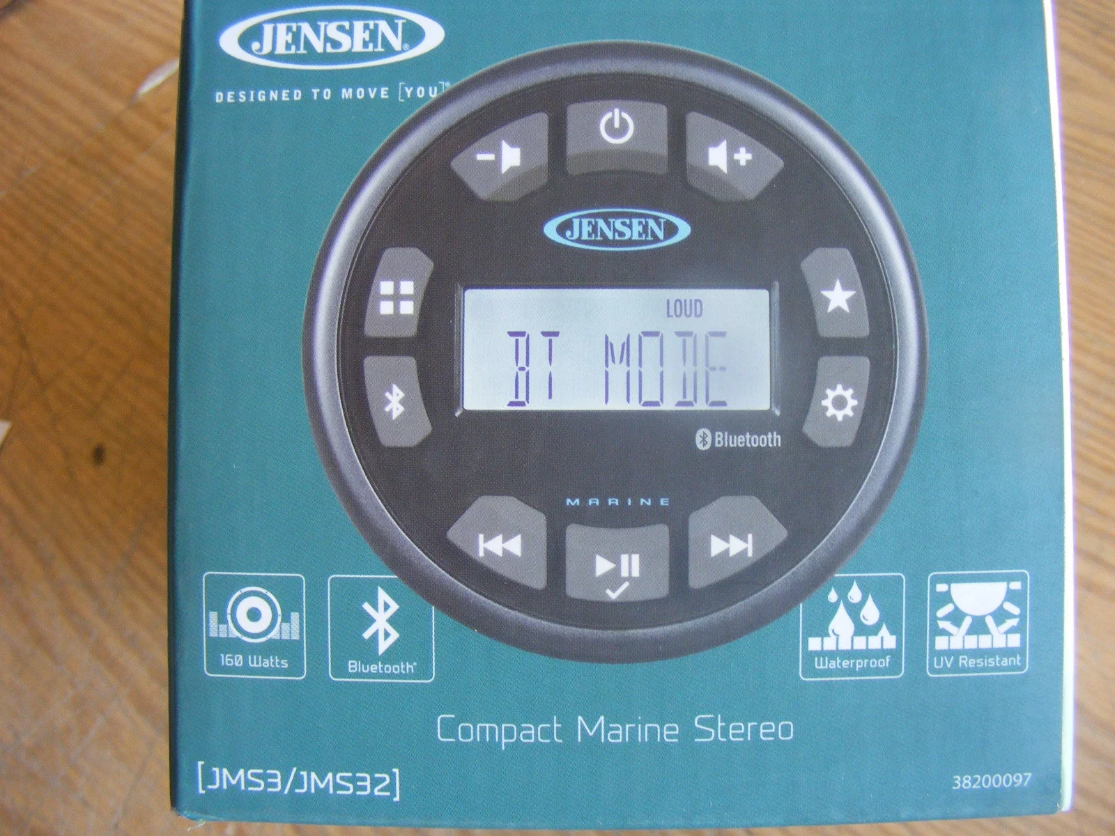Jensen JMS3RTL AM/FM/USB Waterproof Bluetooth Stereo