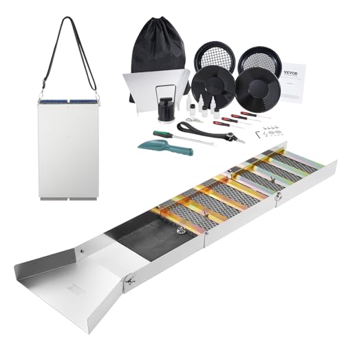 VEVOR Complete Sluice Box Gold Panning Kit, 50
