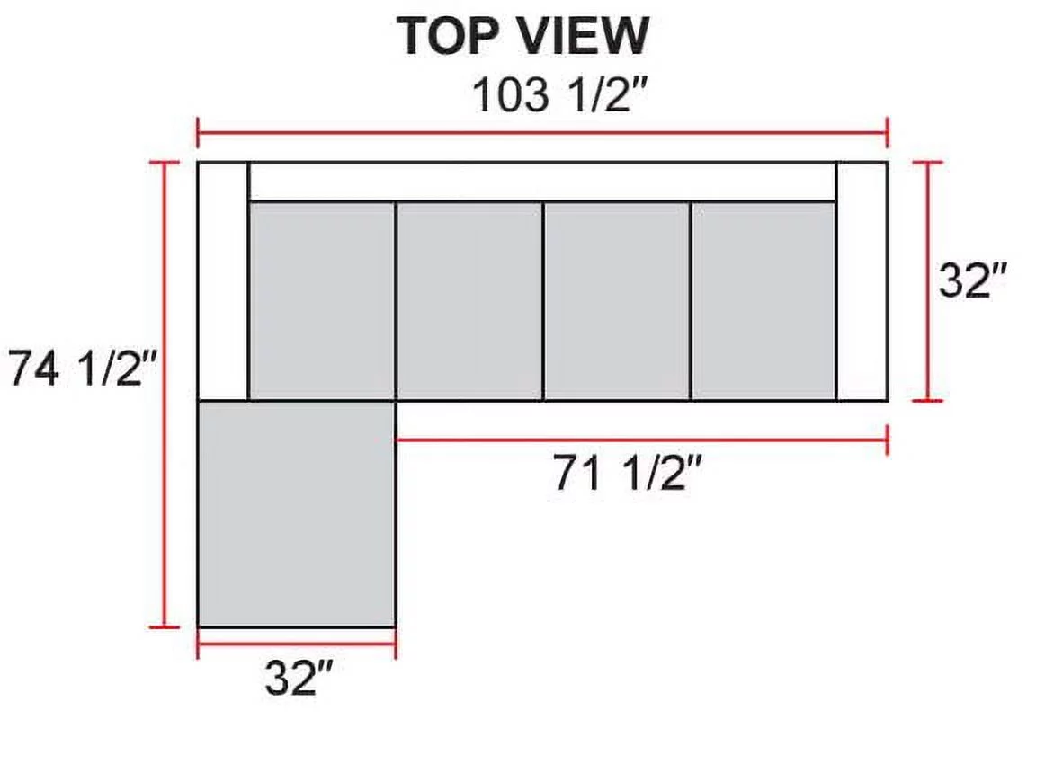 ULT Charming Chocolate MicroFiber Sectional Sofa, Left Facing Chaise, 74.5