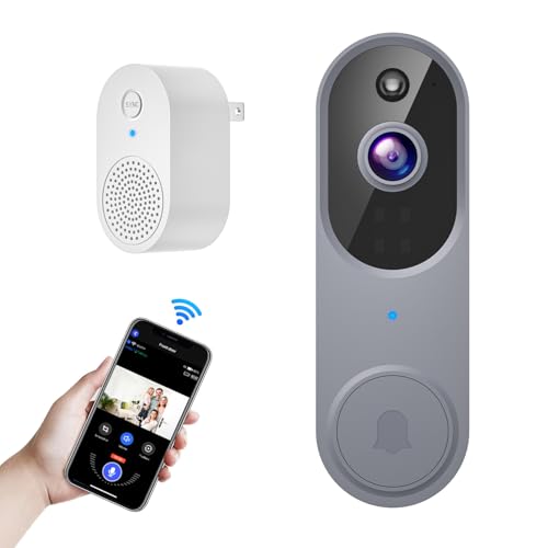 Wireless Wi-Fi Video Doorbell Camera with Two Way Audio, AI Motion Detection, Night Vision and Cloud Storage, 2.4G Wi-Fi only
