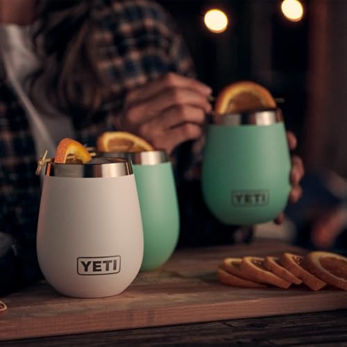 YETI Rambler 10 oz Wine Tumbler, Vacuum Insulated, Stainless Steel with MagSlider Lid, Navy