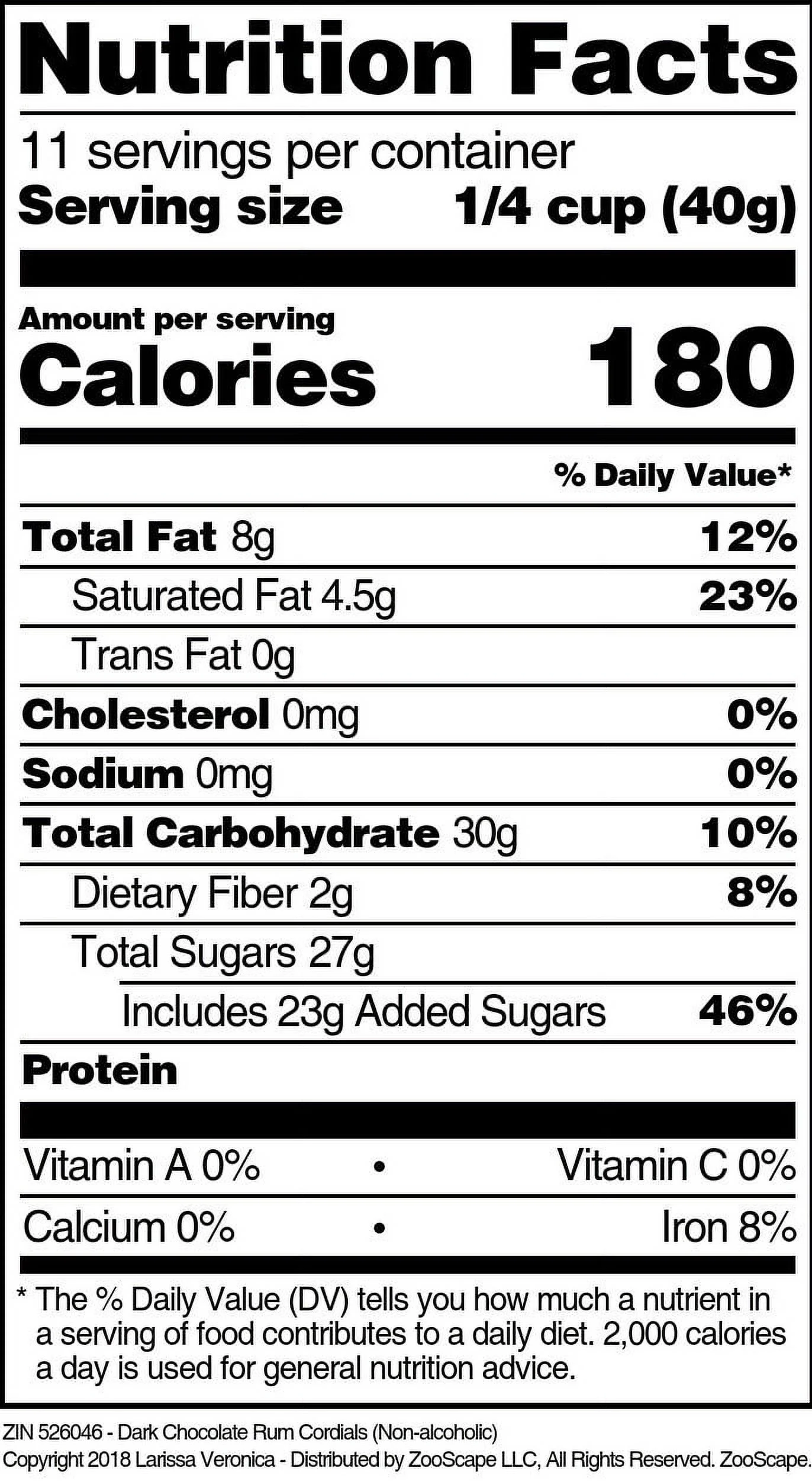 Larissa Veronica Dark Chocolate Rum Cordials (Non-alcoholic), (16 oz, 3-Pack, Zin: 526046)