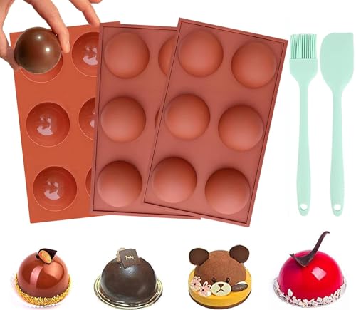 Hot Chocolate Bomb Mold Silicone Large Chocolate Sphere Mold Chocolate Ball Molds Silicone Hot Cocoa Bomb Molds 2.5