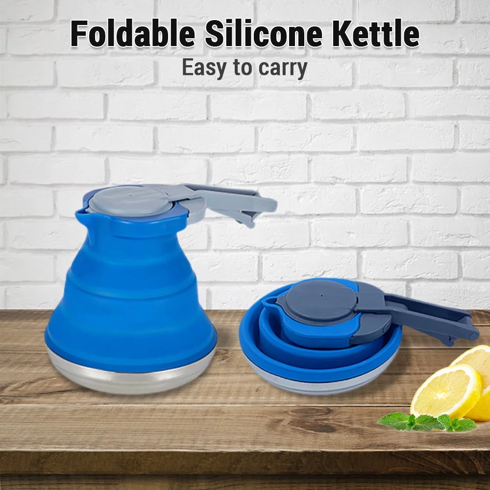 Innovative 1500ML Portable Silicone Kettle - Leak-Proof, Foldable for Outdoor Travel and Camping, Suitable for Coffee and Tea