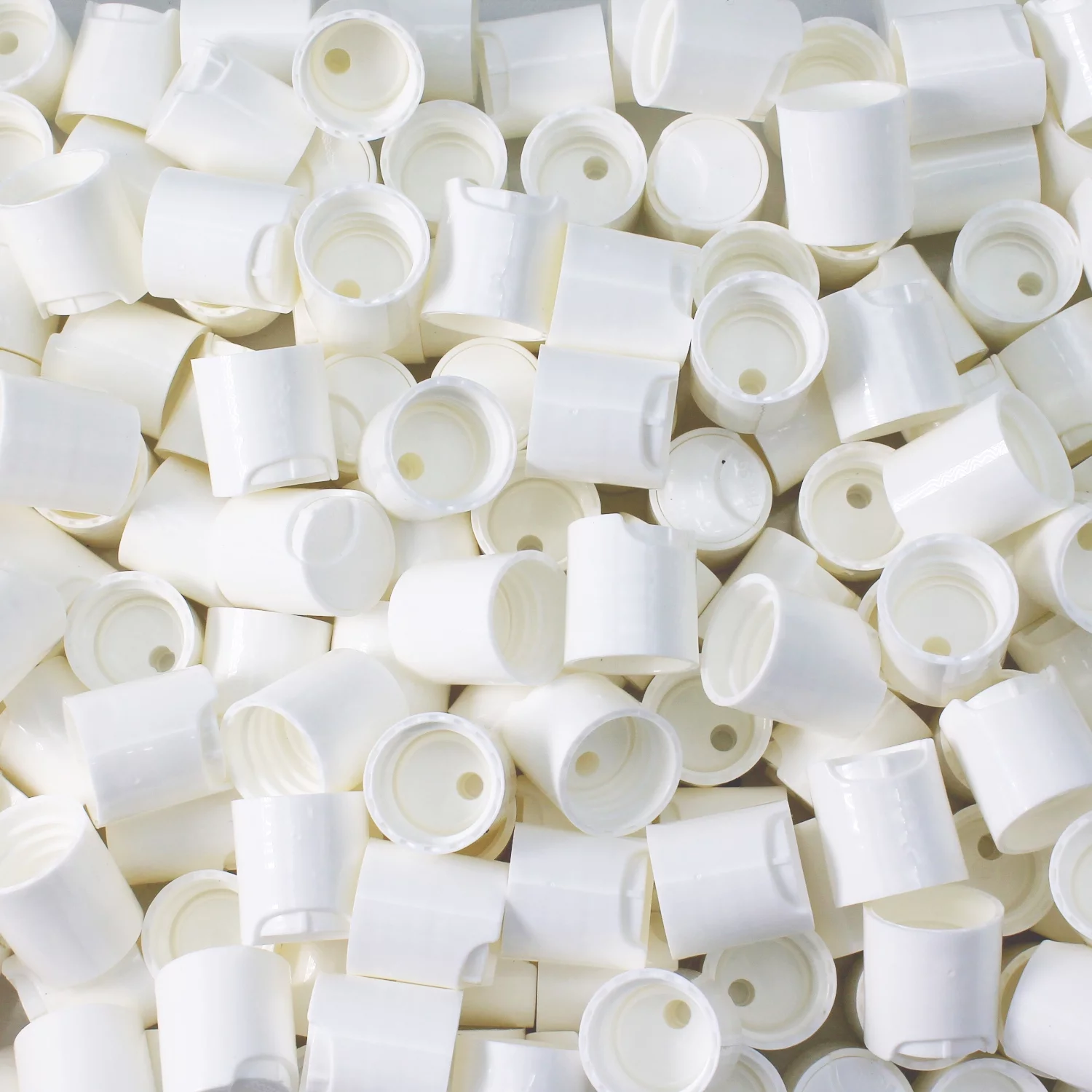 (288 Caps) Wholesale EcoJeannie 20/410 White Disc Top Caps Press Cap Dispensing Closure w/ 20mm Neck Diameter for Squeeze Refillable Bottles - BPA-free, White PP Polypropylene, Recyclable