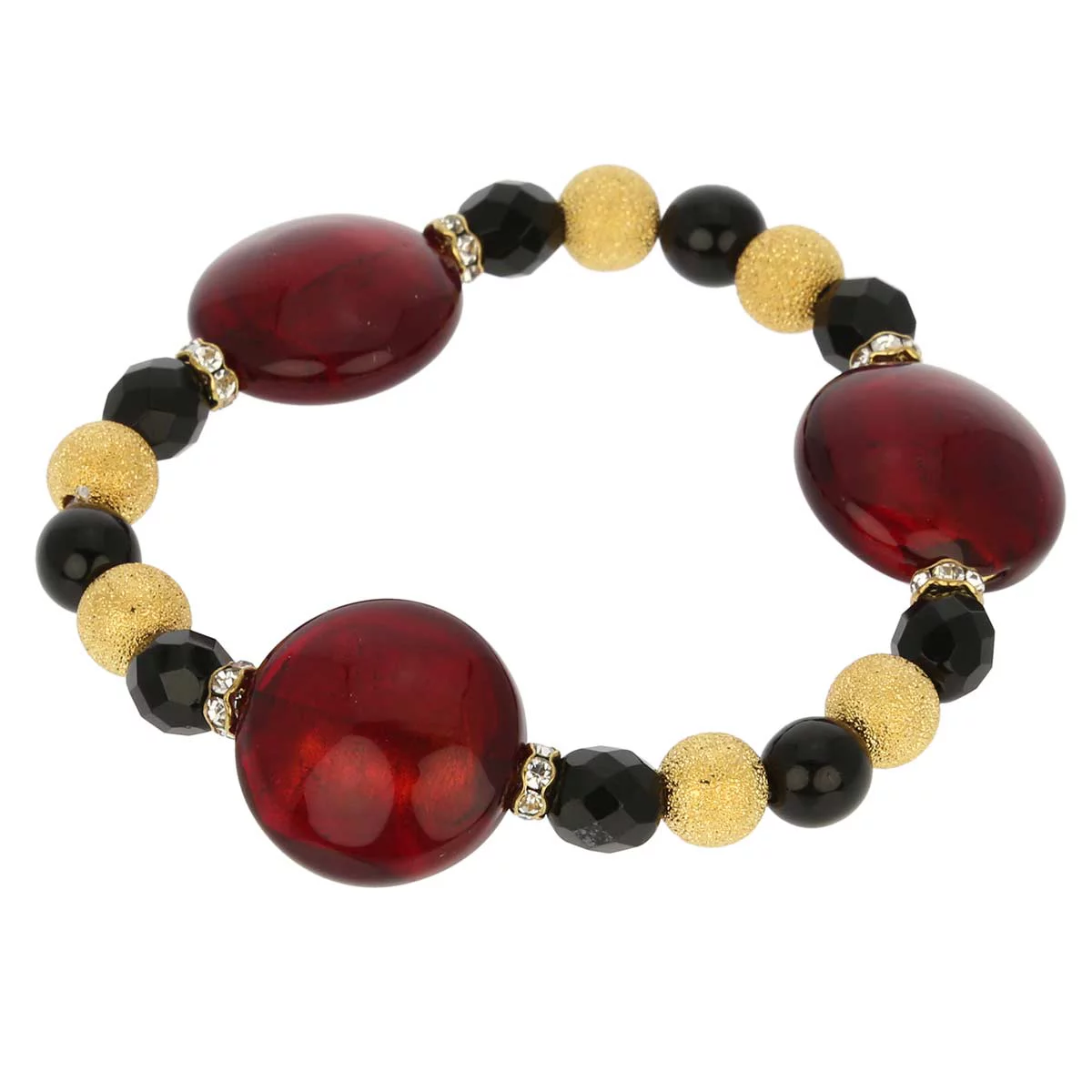 GlassOfVenice Murano Glass Magic Bracelet - Ruby Red