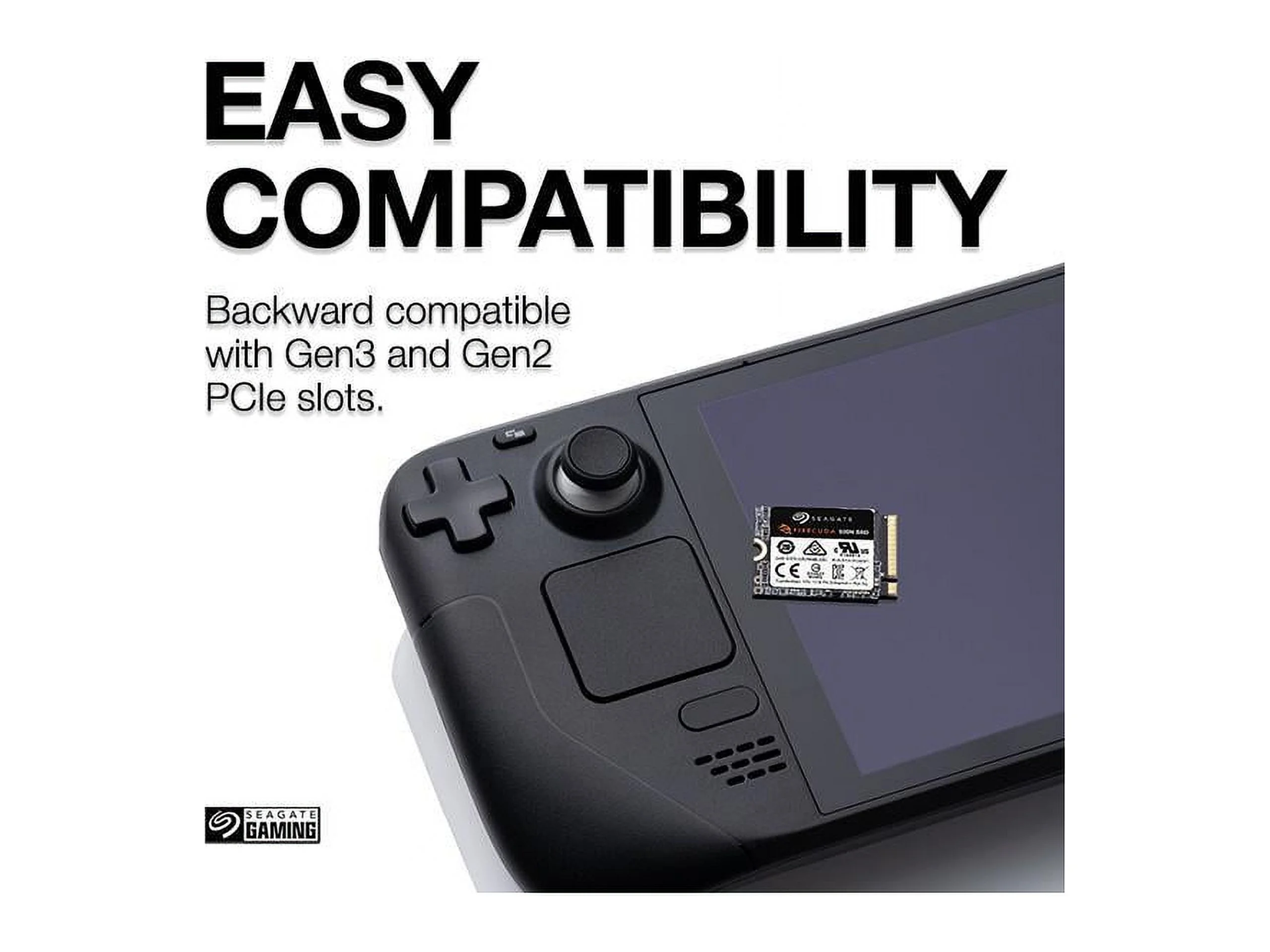 Seagate FireCuda 520N SSD 2TB Solid State Drive - M.2 2230-S2, PCIe Gen4 x4 NVMe 1.4, speeds up to 5000MB/s, compatible with Steam Deck, Microsoft Surface, laptop, with Rescue Services (ZP2048GV3A002)