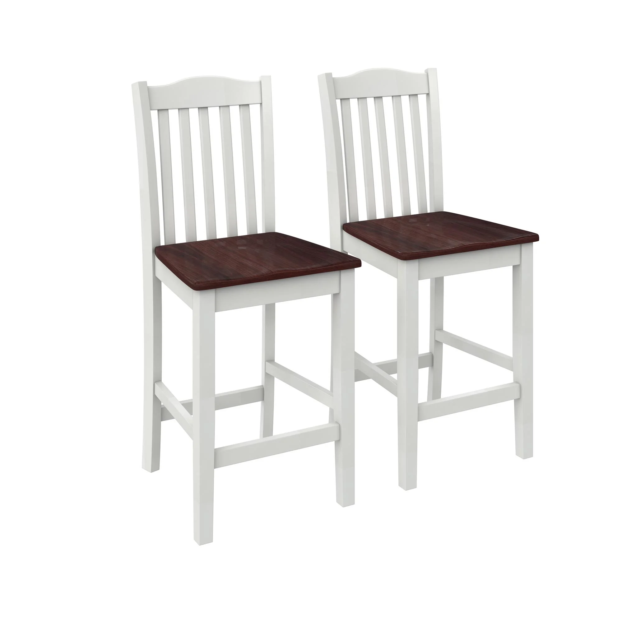 DHP Shiloh 5-Piece Counter Height Dining Set, Rustic Mahogany/White
