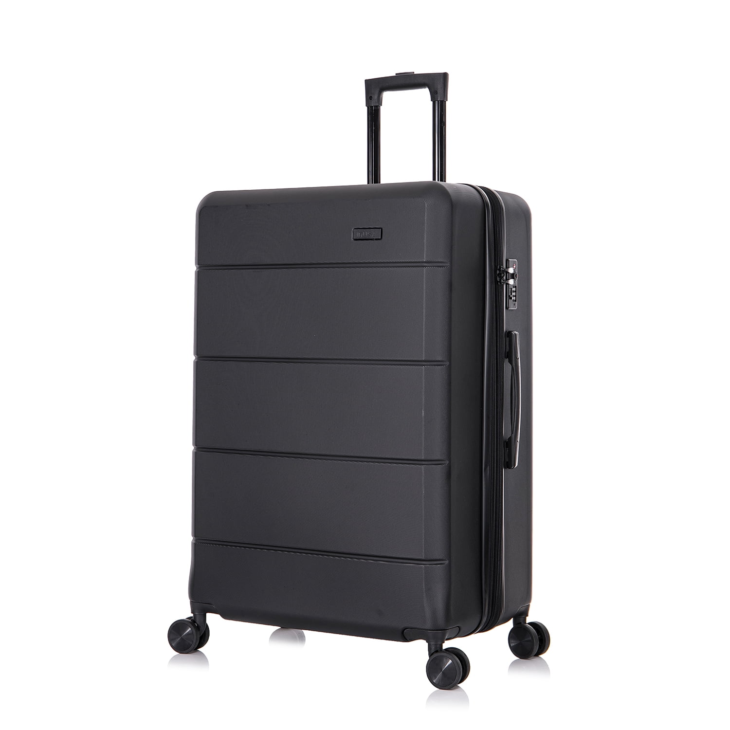 InUSA Elysian 28" Hardside Lightweight Luggage with Spinner Wheels, Handle, and Trolley, Black