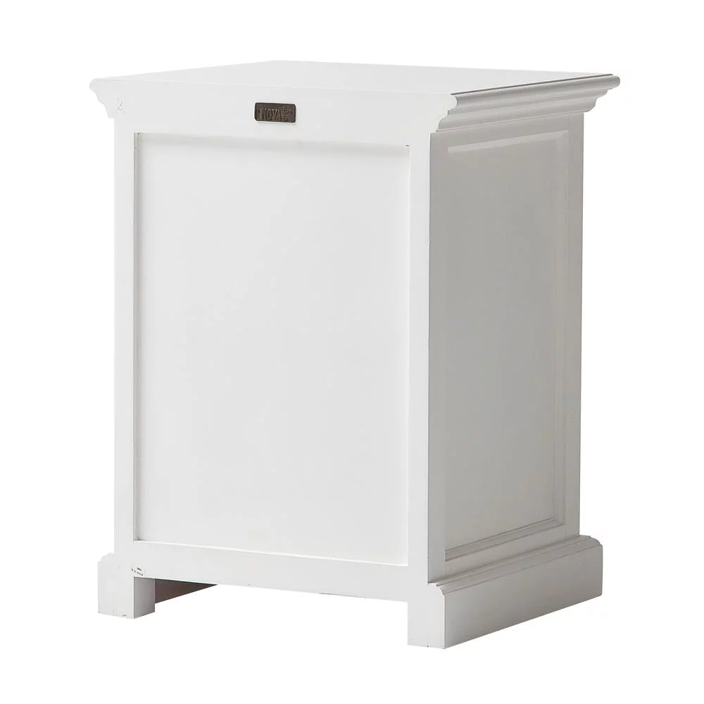 HomeRoots 397620 23.62 x 17.72 x 16.93 in. Classic White Nightstand with Dividers