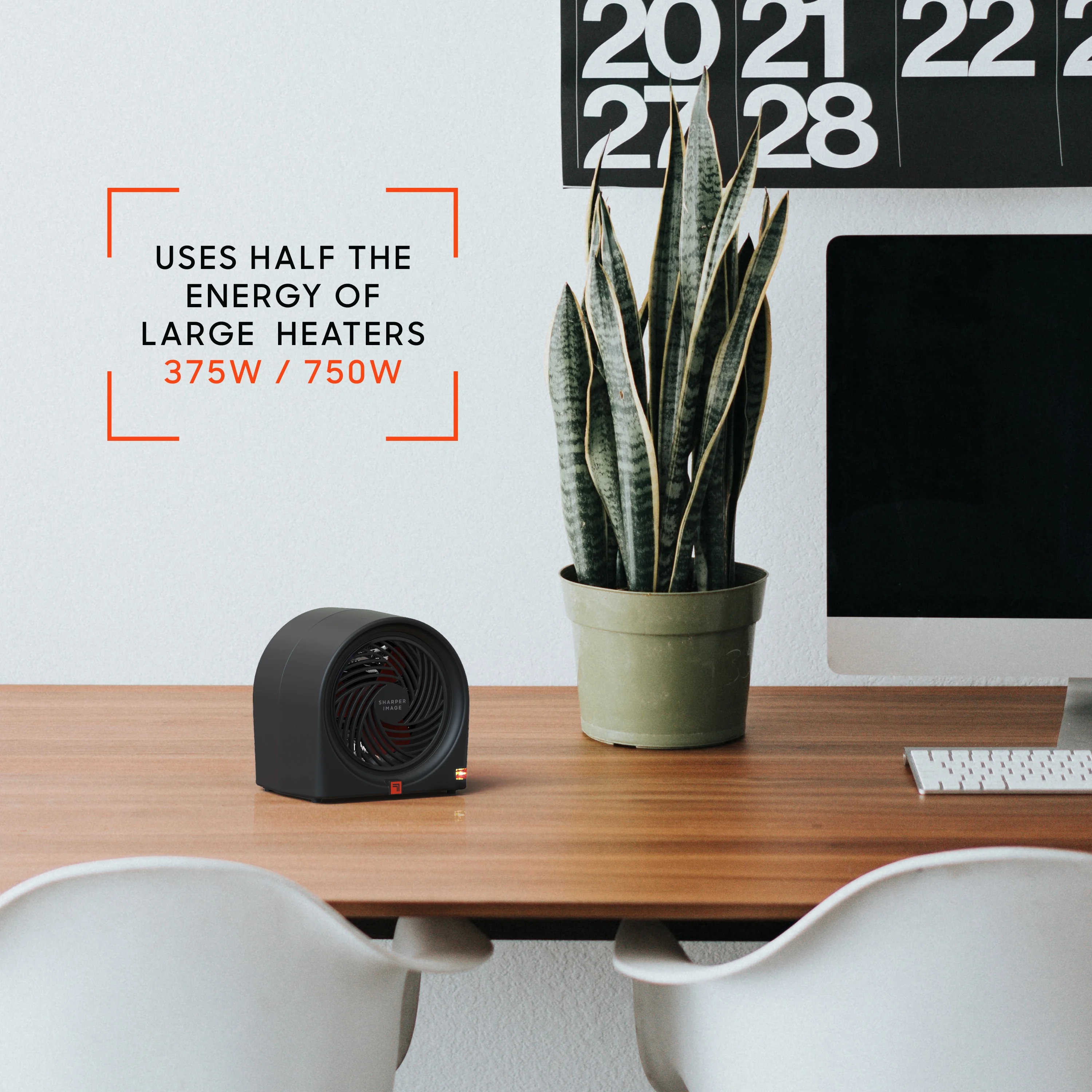 Sharper Image Radius 5 Personal Space Heater, Black (New)