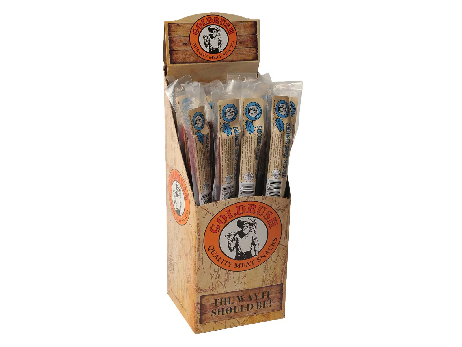 Goldrush Farms Teriyaki Smokie Beef Sticks, 24 Count 1.25 oz. Individually Wrapped