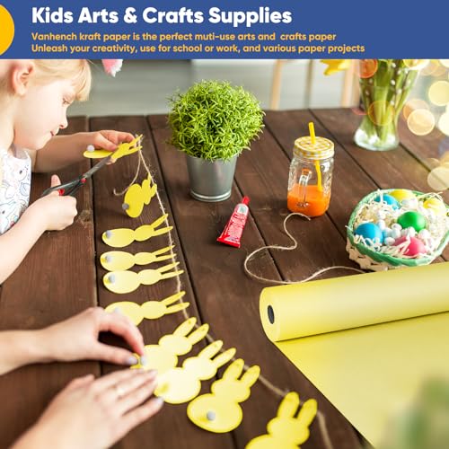 Vanhench Black Wrapping Paper, 17.5