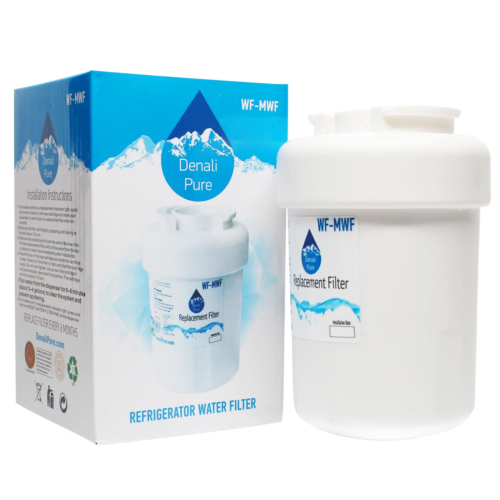 Replacement General Electric HST25IFMBCC Refrigerator Water Filter - Compatible General Electric MWF, MWFP Fridge Water Filter Cartridge