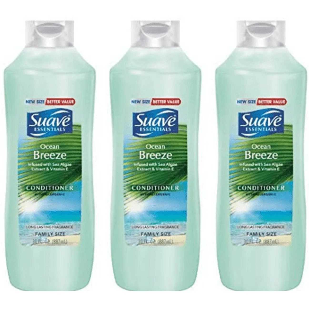 Suave Essentials Conditioner Ocean Breeze 30oz - Pack of 3