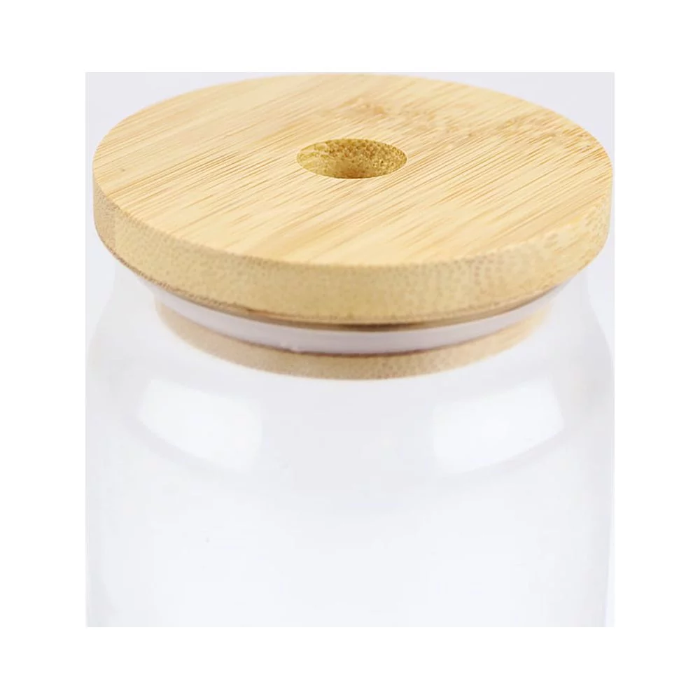 CALCA 48 Pack 16oz Sublimation Blank Beer Glasses Clear Coke Can Shaped Glass Cups Bottles with Bamboo Lid and Glass Straw