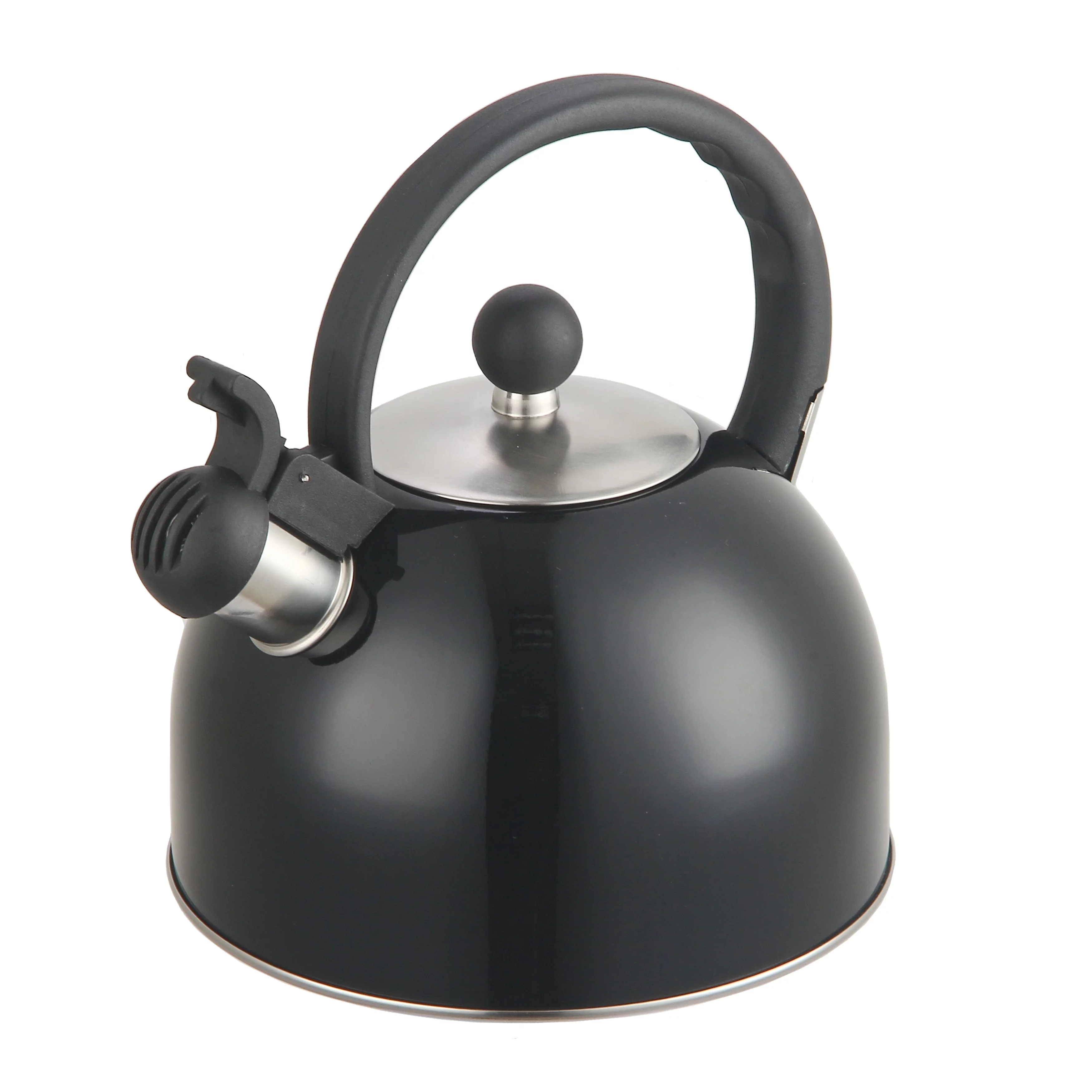 Whistling Tea Kettle with Cool Grip Ergonomic Handle in Black