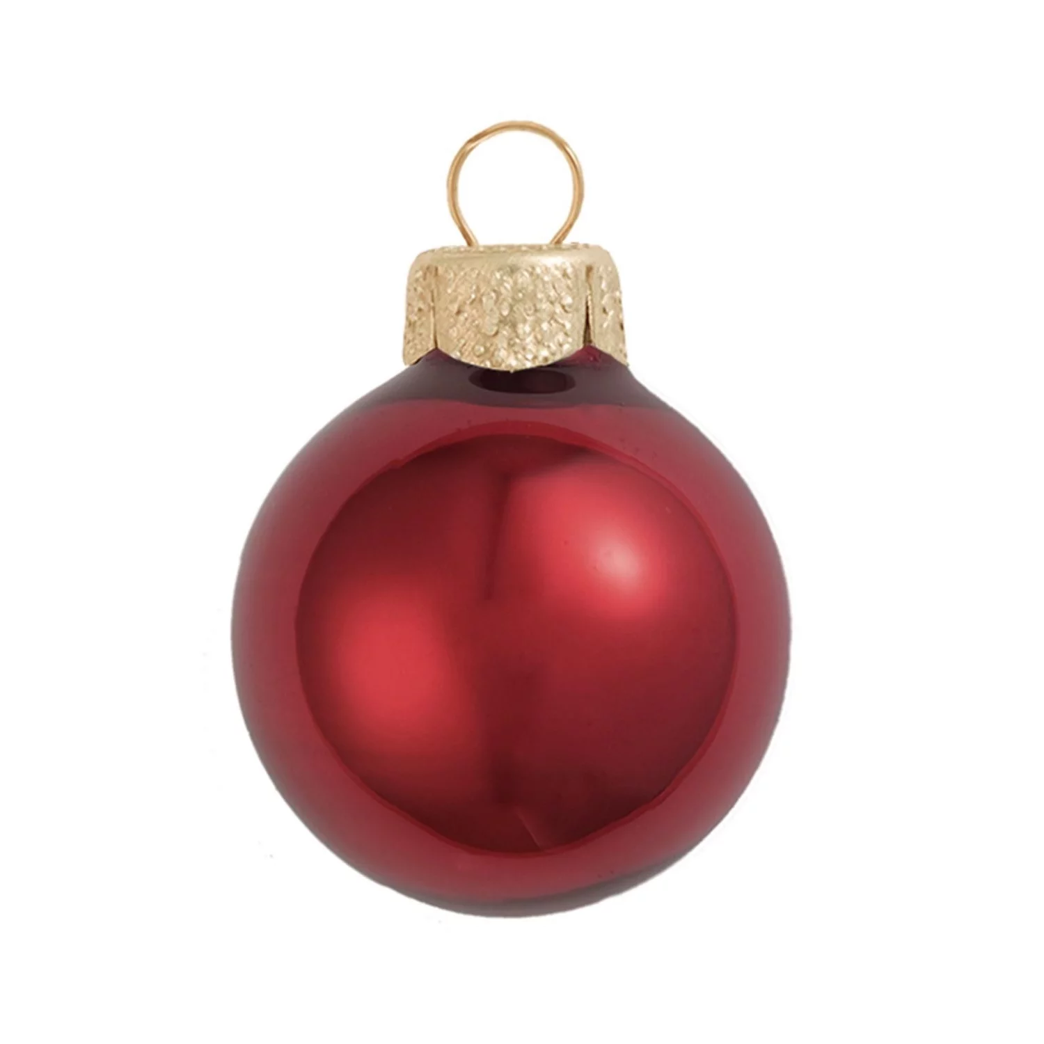 Whitehurst 2ct Red Pearl Finish Glass Christmas Ball Ornaments 6" (150mm)